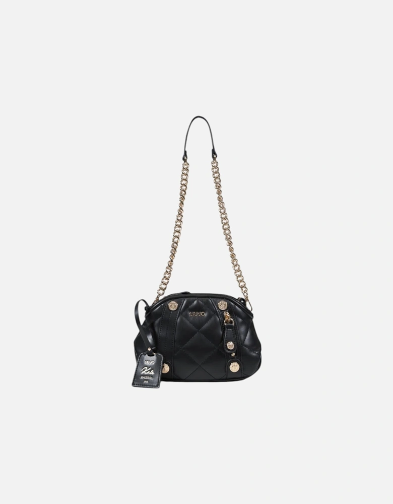 Plain Shoulder Bag with Zip Fastening Women - Black