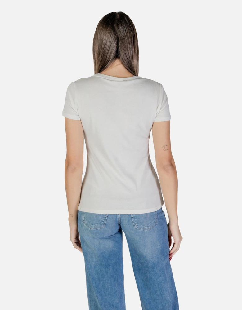 Short Sleeve Round Neck T-shirt Women - White Shirts