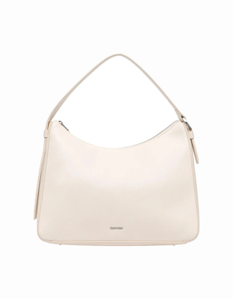 Plain Handbag with Zip Fastening Women - White Bags