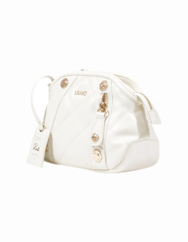 Shoulder Bag with Zip Fastening Women - White