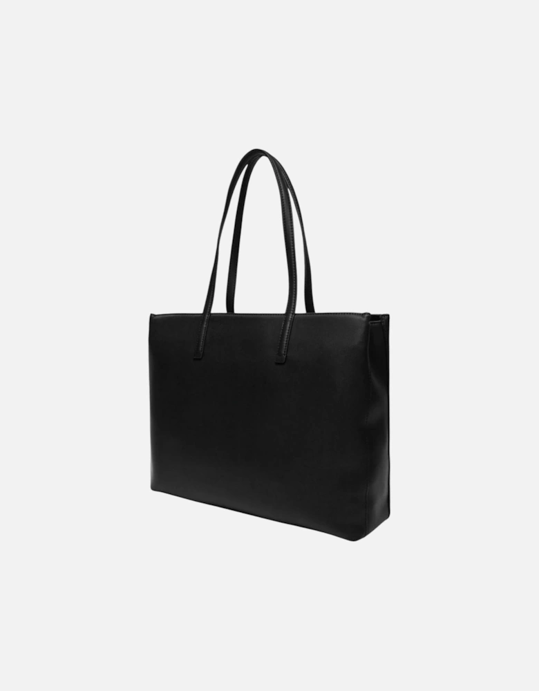 Plain Zip Fastening Handbag Women - Black Bags