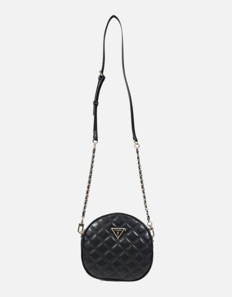 Plain Shoulder Bag with Zip Women - Black