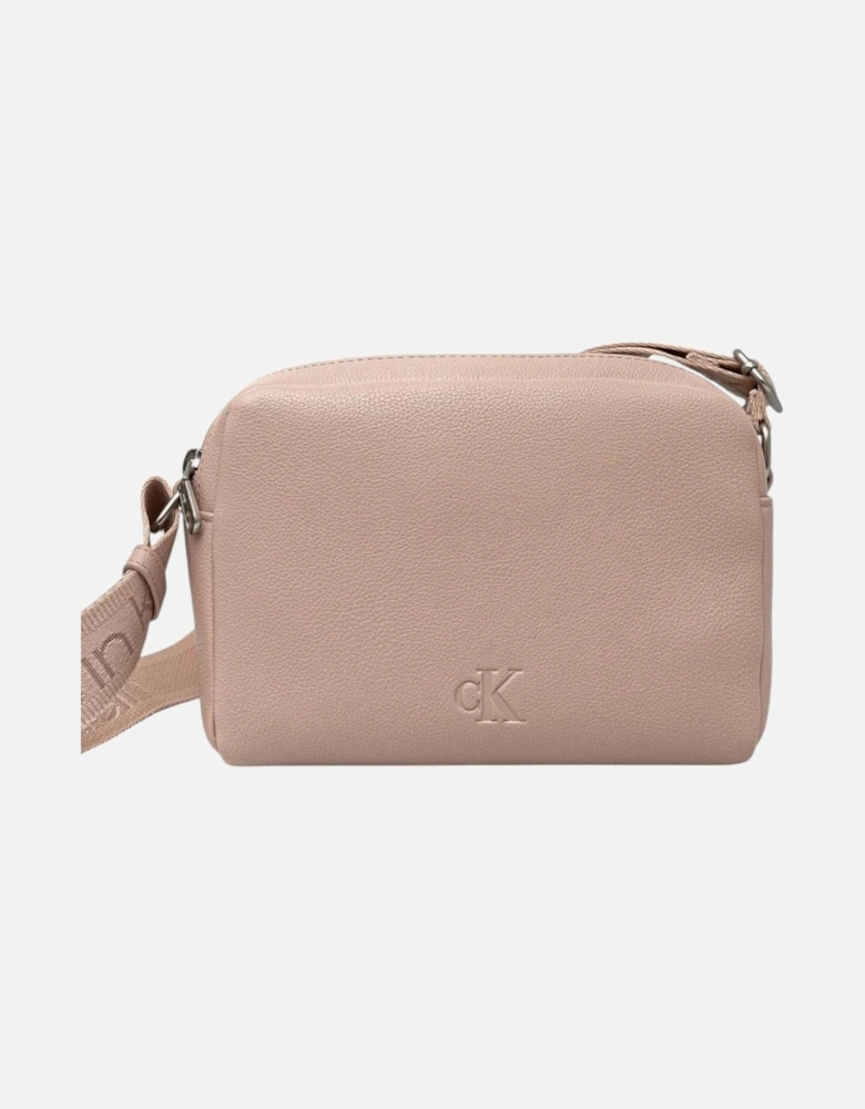 Plain Zip Fastening Polyurethane Bag Women - Pink