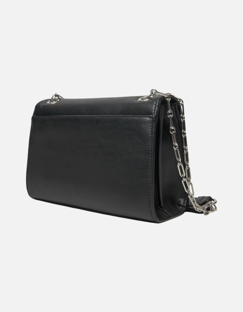 Shoulder Bag with Clip Fastening Women - Black