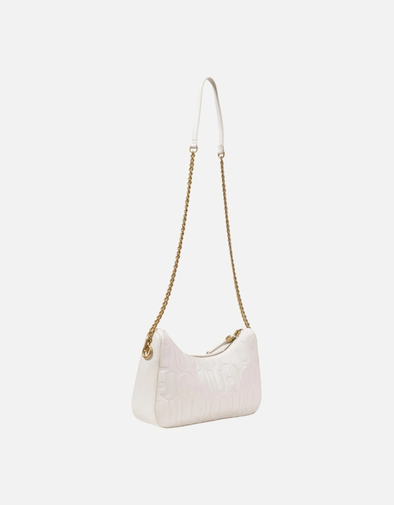 Printed Zip Fastening Bag Women - White