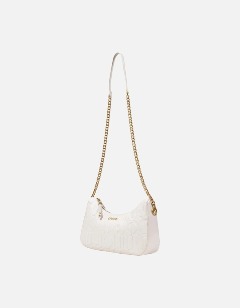 Printed Zip Fastening Bag Women - White