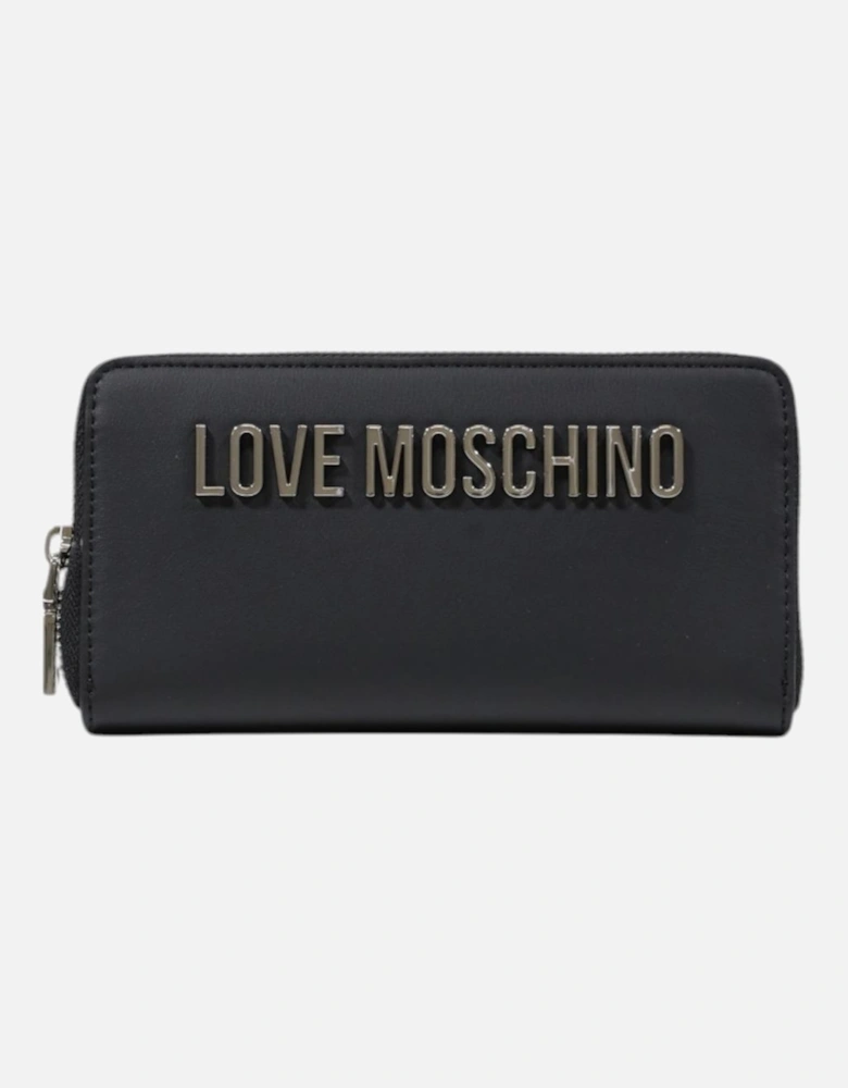 Zip Fastening Polyurethane Wallet Women - Grey