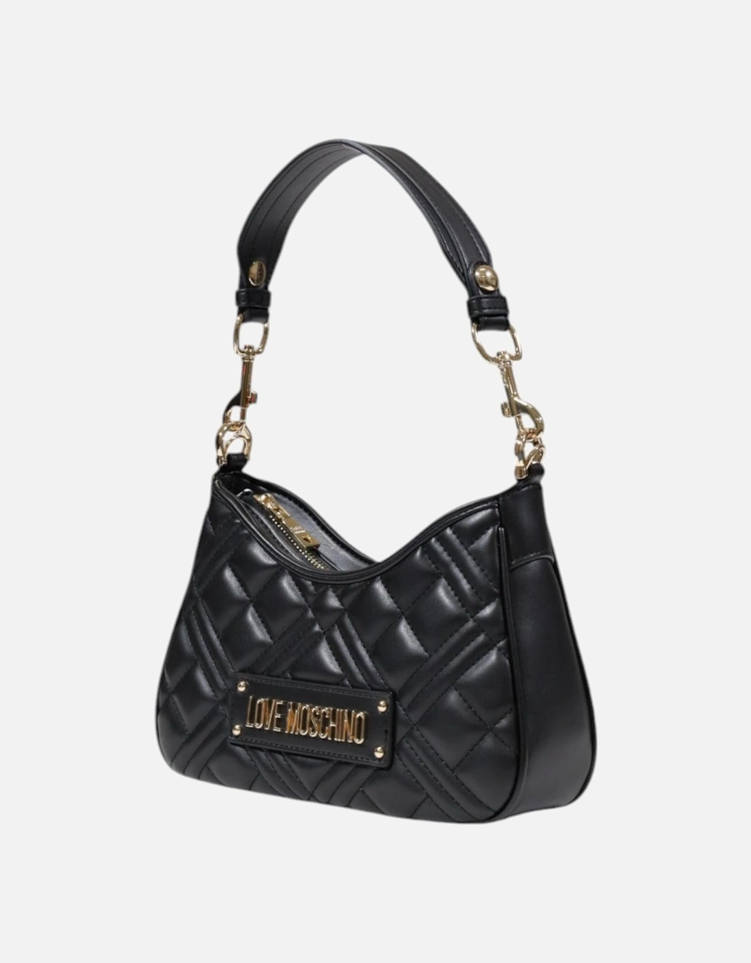 Zip Fastening Plain Pattern Bag Women - Black