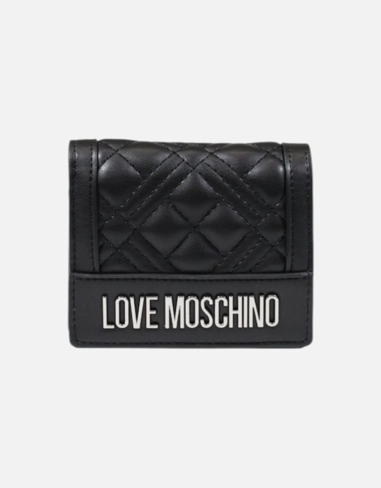 Clip Fastening Polyurethane Wallet Women - Black