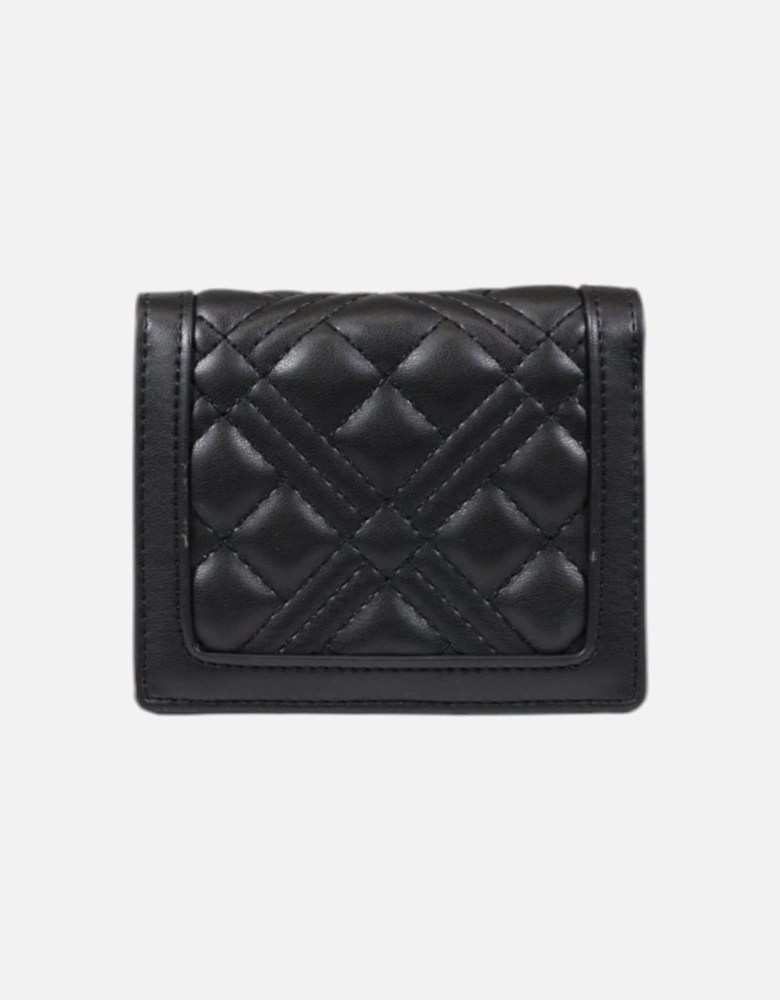 Clip Fastening Polyurethane Wallet Women - Black