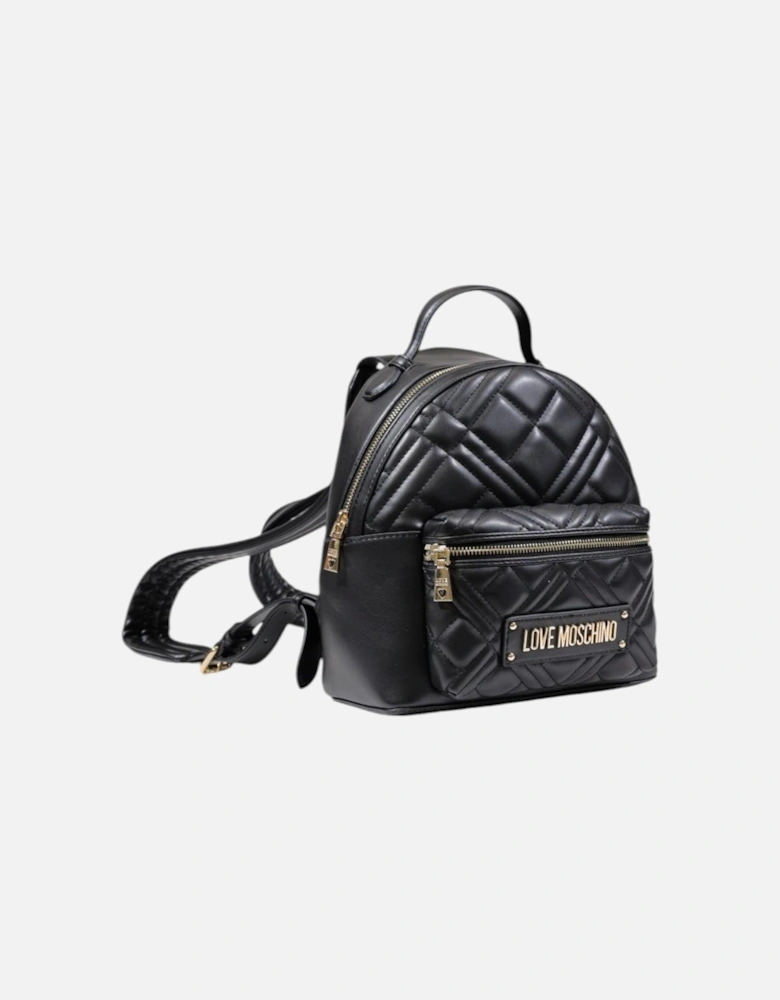 Rucksack with Zip and Zip Pockets Women - Black Bags