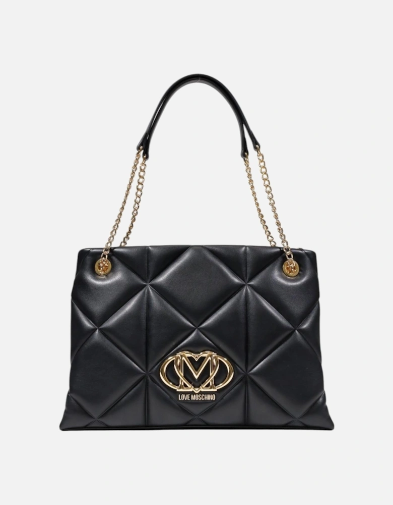 Plain Handbag with Zip Women - Black Bags