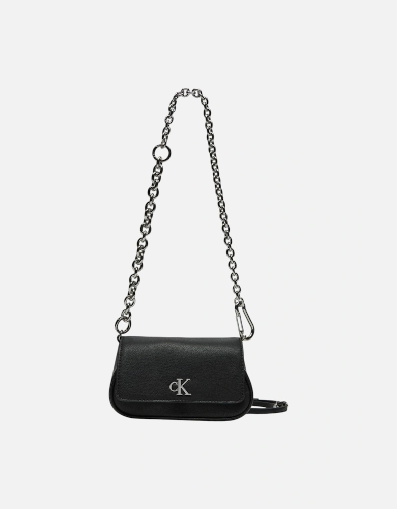 Shoulder Bag with Clip Fastening Women - Black