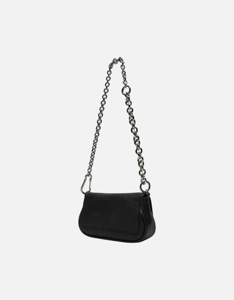 Shoulder Bag with Clip Fastening Women - Black