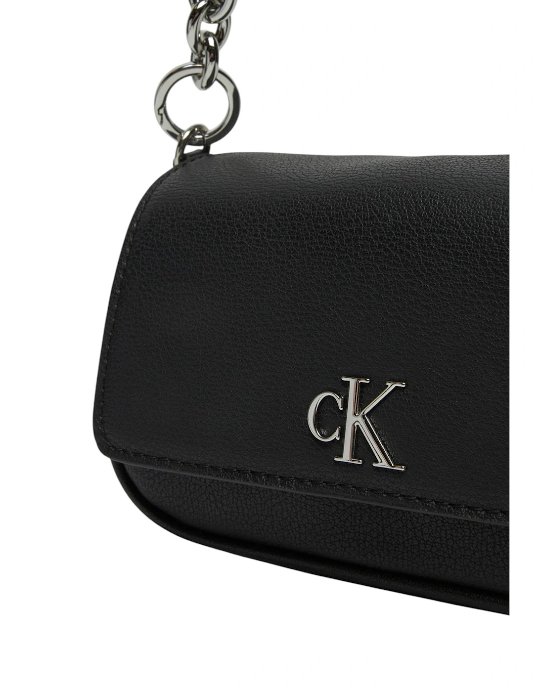 Shoulder Bag with Clip Fastening Women - Black