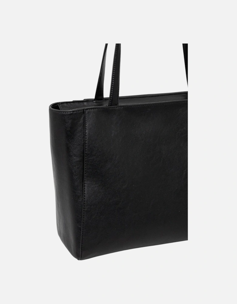 Plain Handbag with Zip Fastening Women - Black Bags