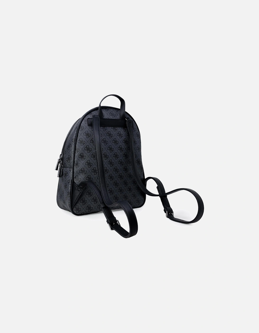 Printed Polyurethane Bag with Zip and Pockets Women - Grey