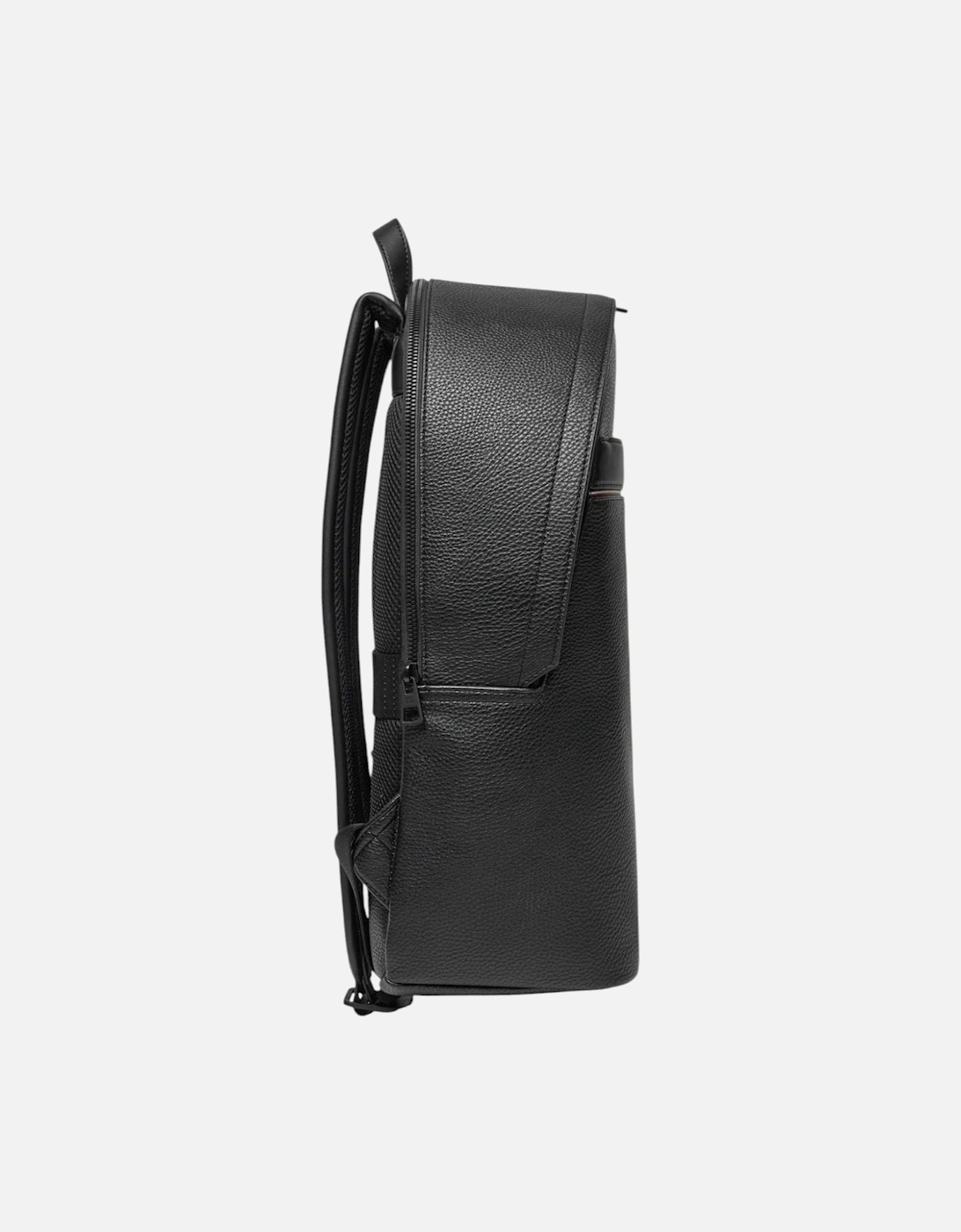 Plain Pattern Rucksack with Zip Fastening Women - Black Bags