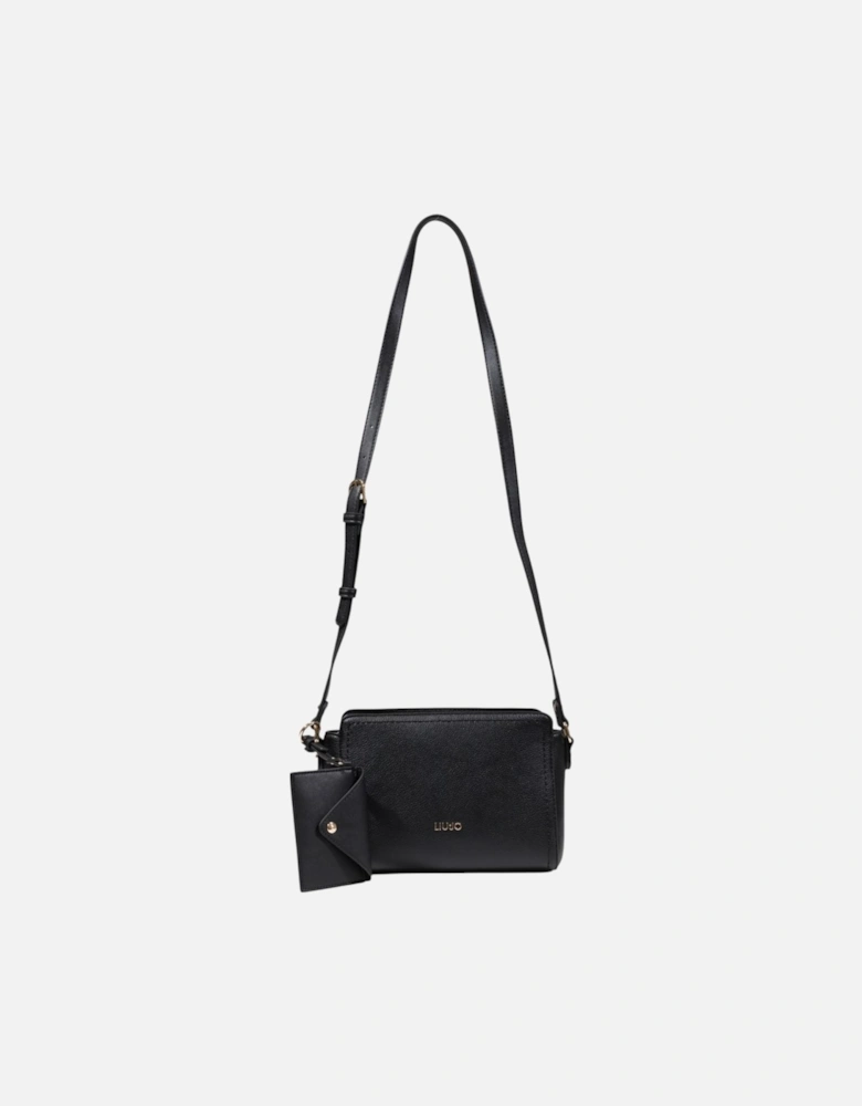 Zip Fastening Polyurethane Bag Women - Black