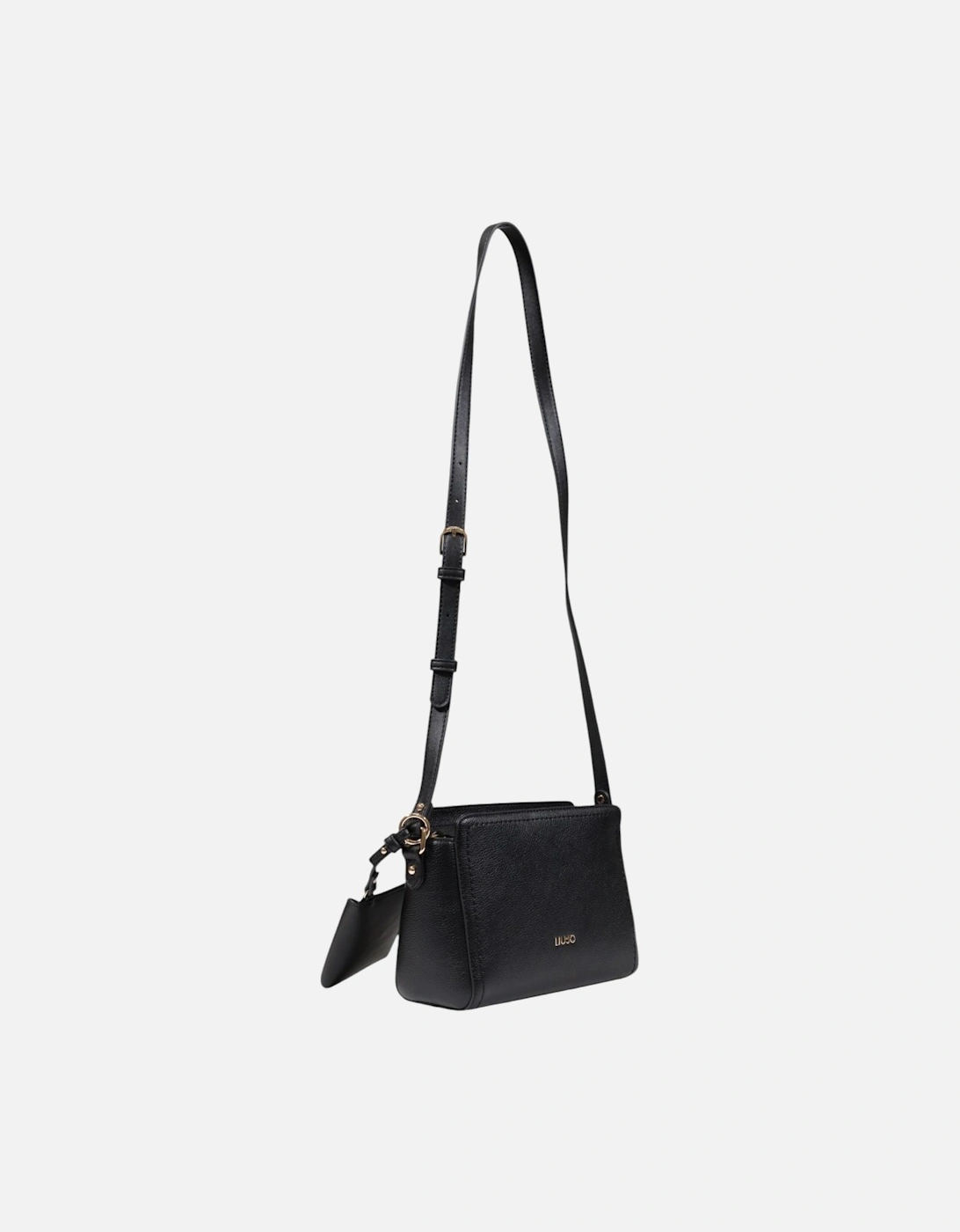 Zip Fastening Polyurethane Bag Women - Black