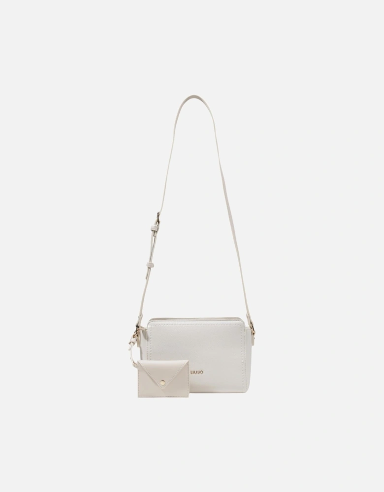 Zip Fastening Polyurethane Bag Women - White