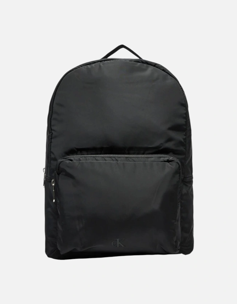 Plain Zip-Fastened Rucksack with Zip Pockets Women - Black Bags