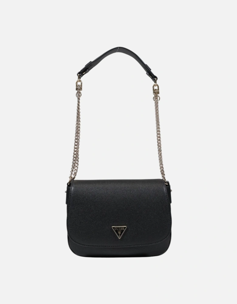 Shoulder Bag with Clip Fastening Women - Black