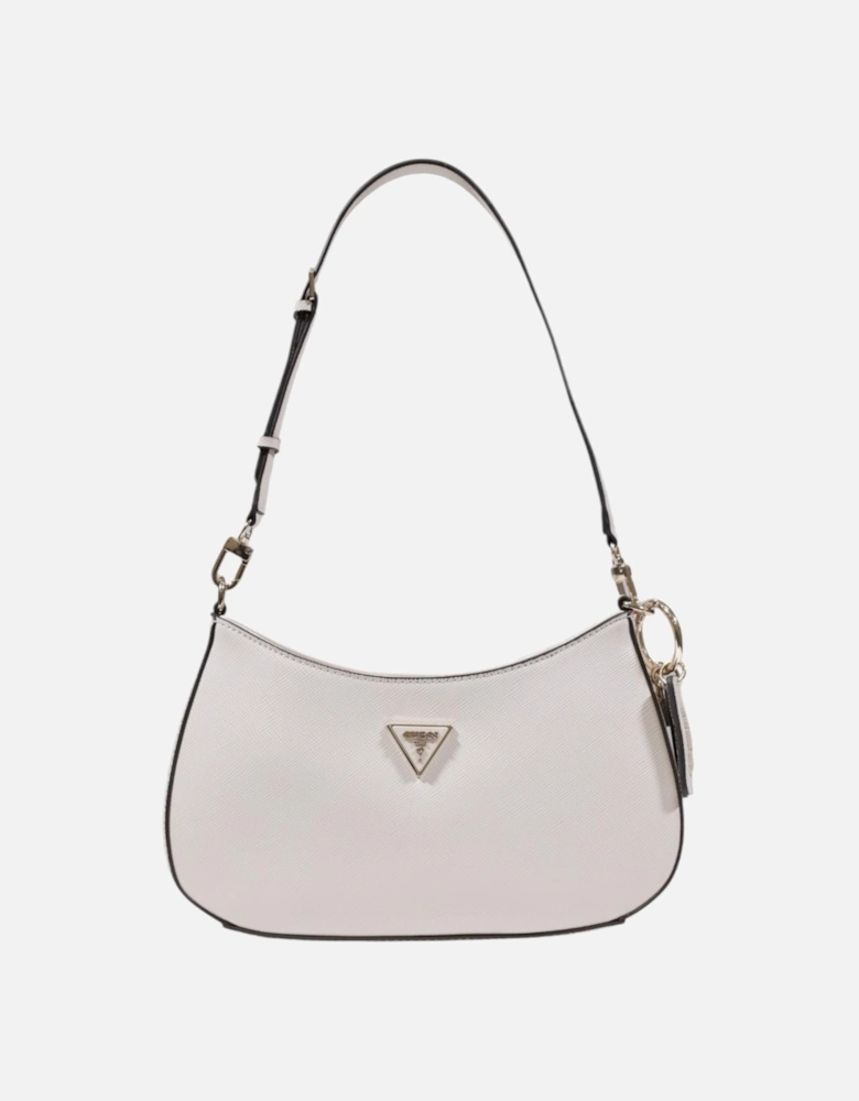 Faux Leather Handbag with Leather Lining Women - White Bags