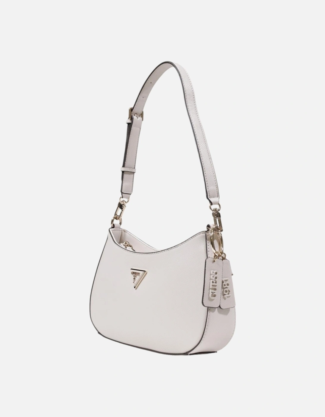 Faux Leather Handbag with Leather Lining Women - White Bags