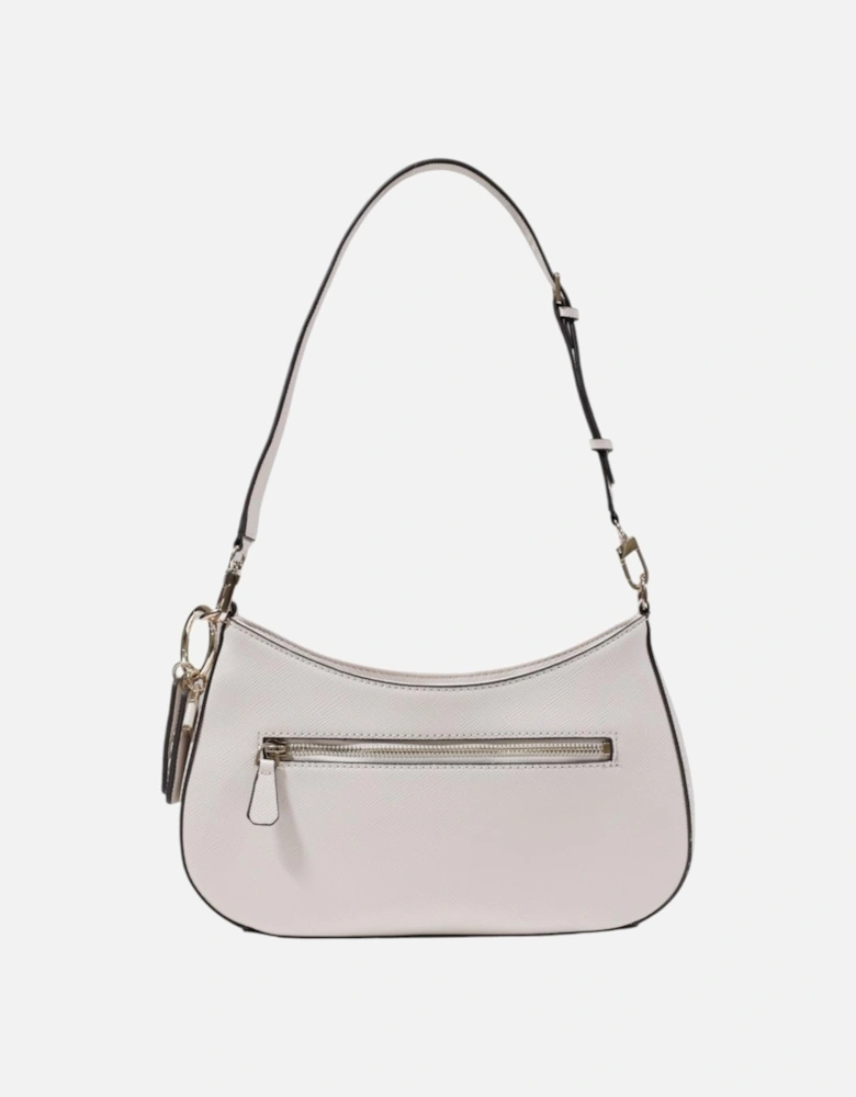 Faux Leather Handbag with Leather Lining Women - White Bags