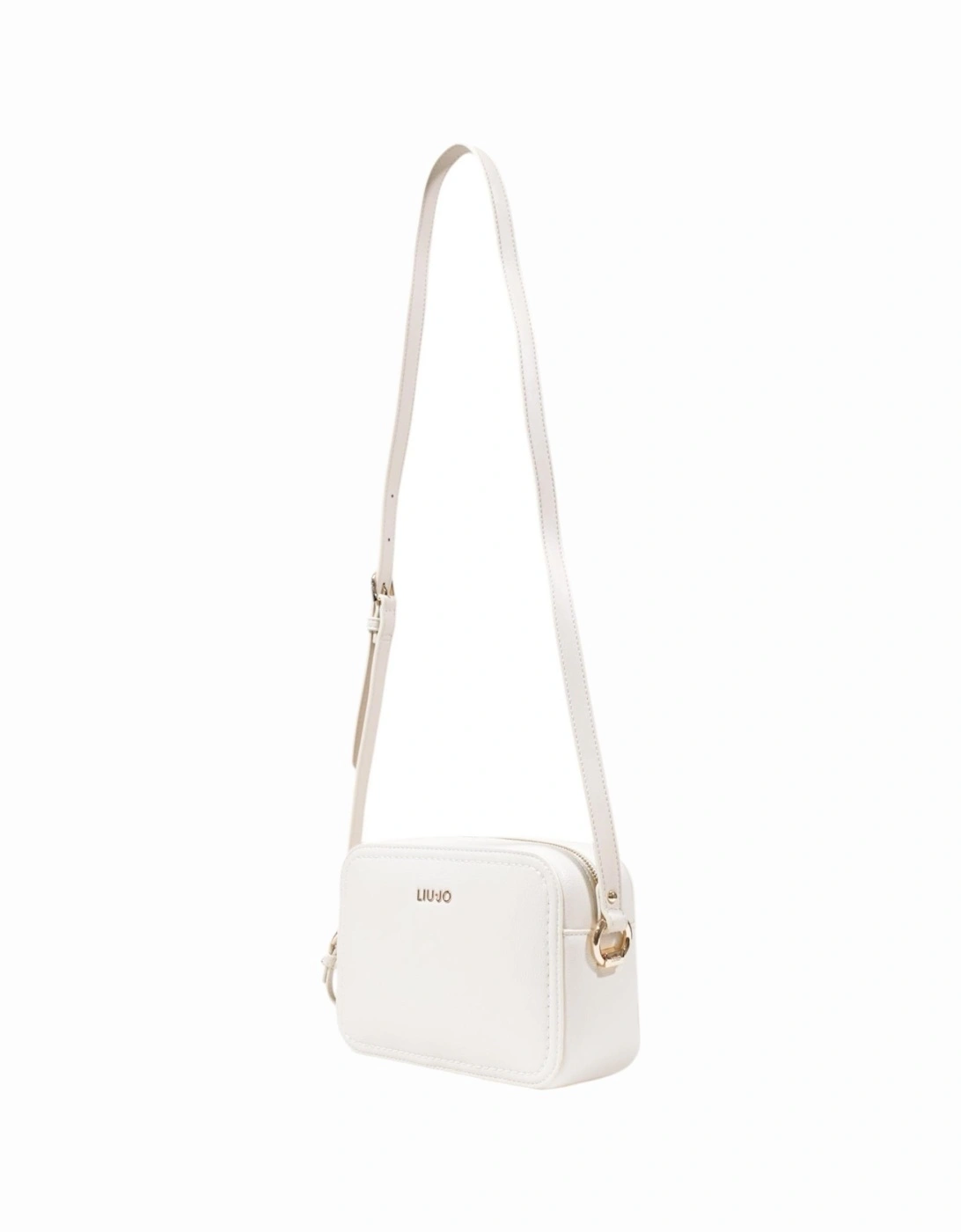 Zip Fastening Polyurethane Bag Women - White