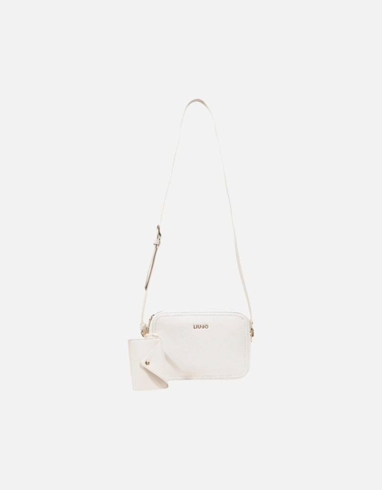 Zip Fastening Polyurethane Bag Women - White