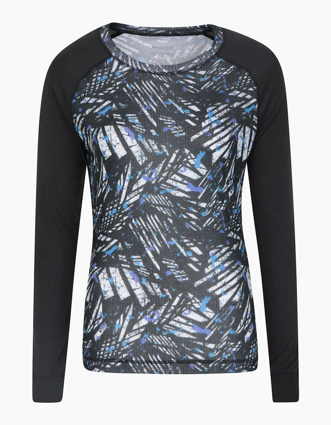 Mountain Warehouse Women's Grey / Talus Printed Thermal Top - Size: 10