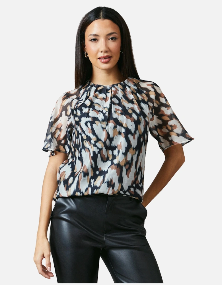 Womens/Ladies Animal Print Top