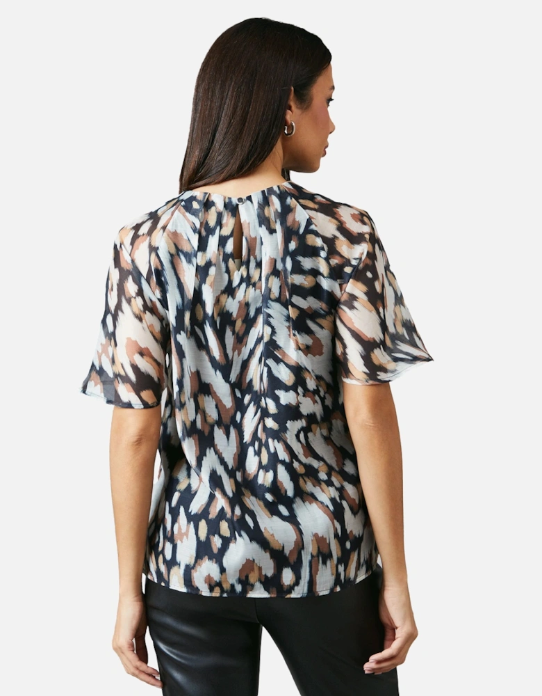 Womens/Ladies Animal Print Top