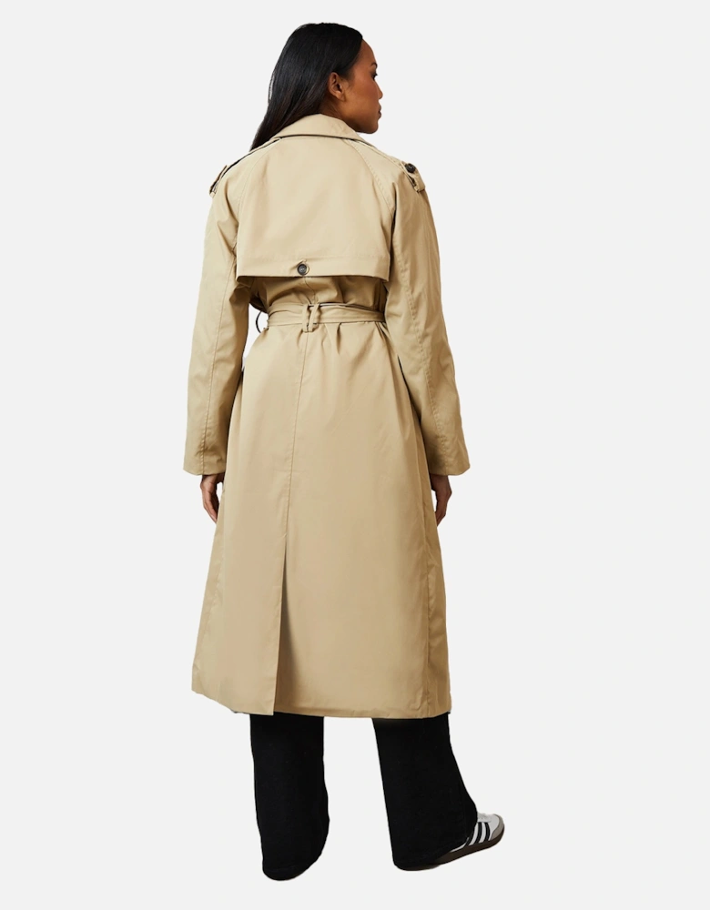 Womens/Ladies Longline Relaxed Fit Trench Coat