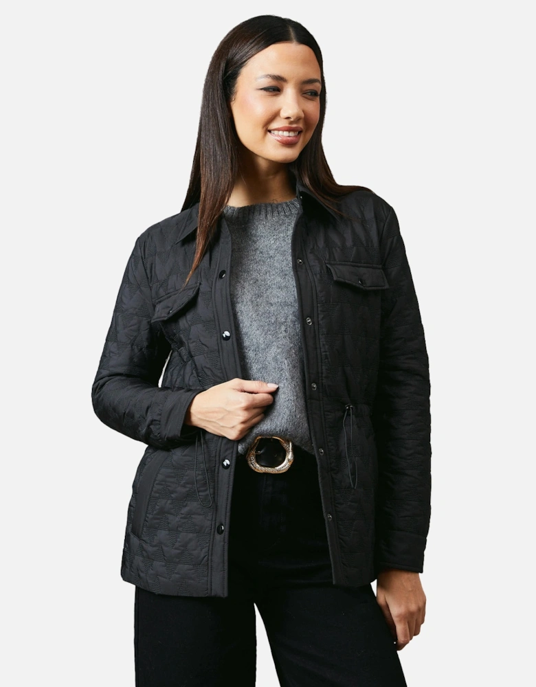 Womens/Ladies Quilted Waist Detail Jacket