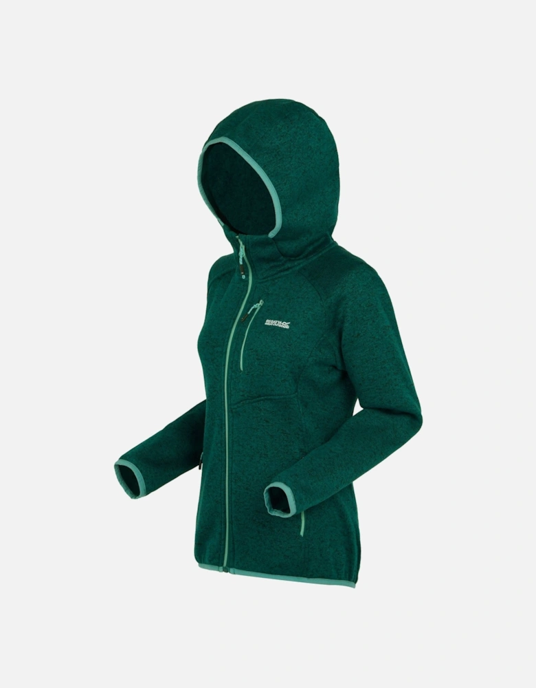 Womens/Ladies Newhill Marl Hooded Fleece Jacket