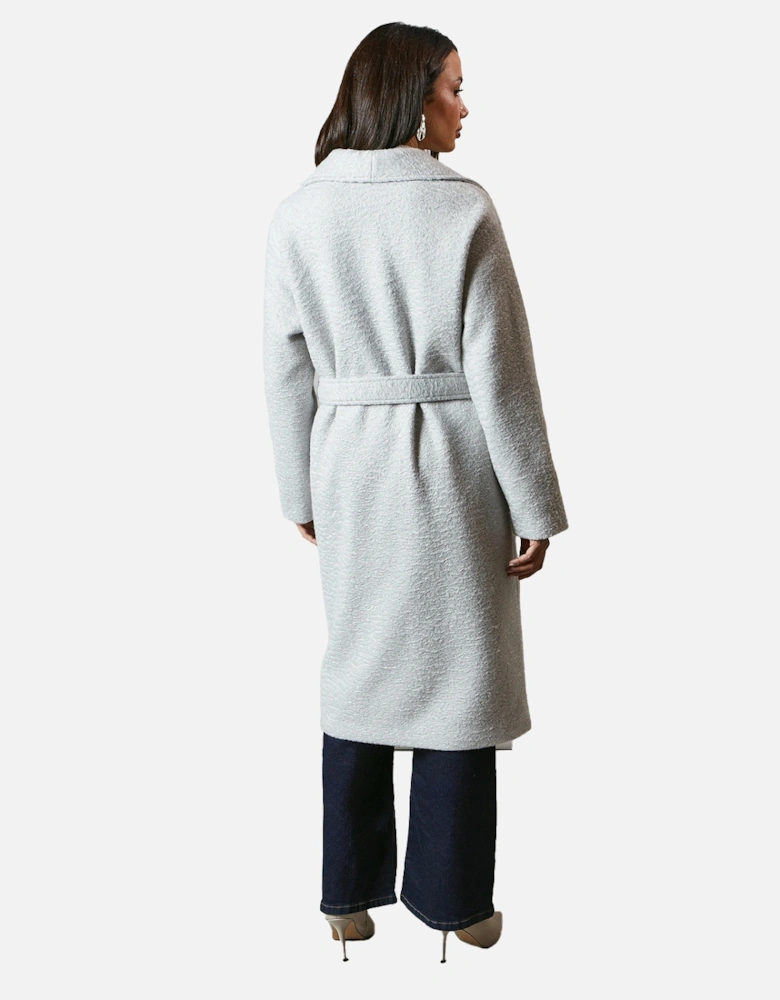 Womens/Ladies Belted Shawl Collar Coat