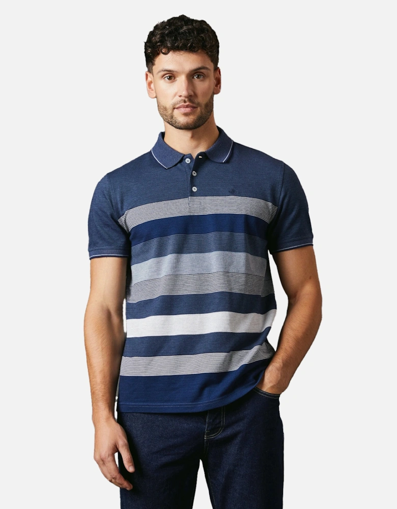 Mens Oakland Stripe Polo Shirt