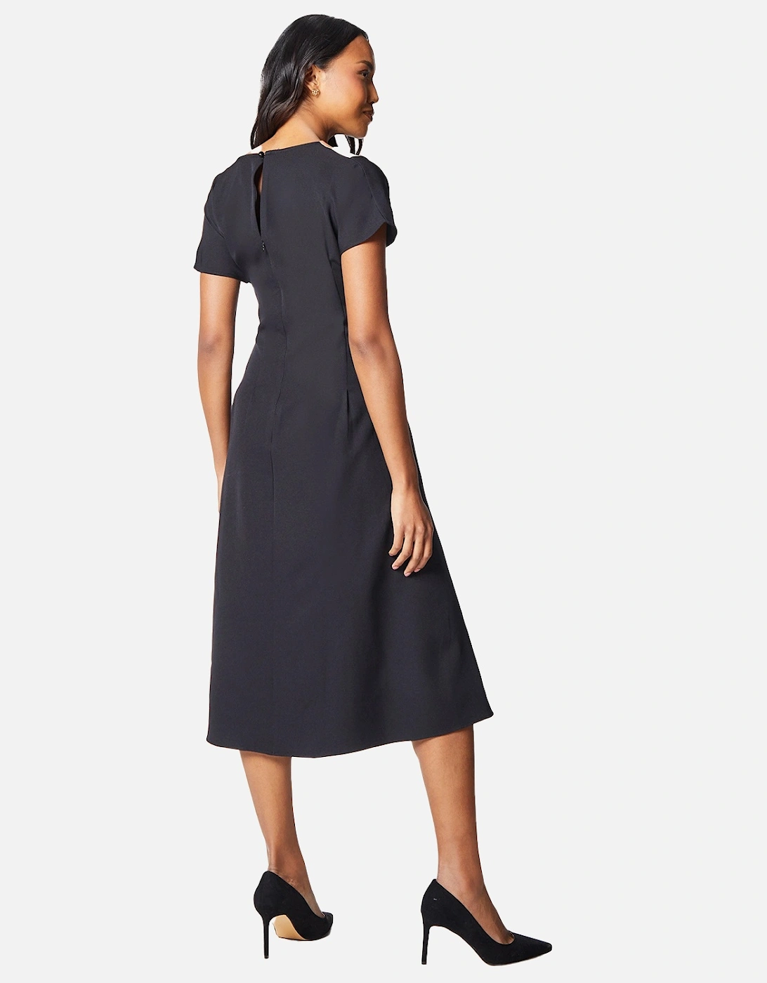 Womens/Ladies Colour Block Tie Belt Midi Dress