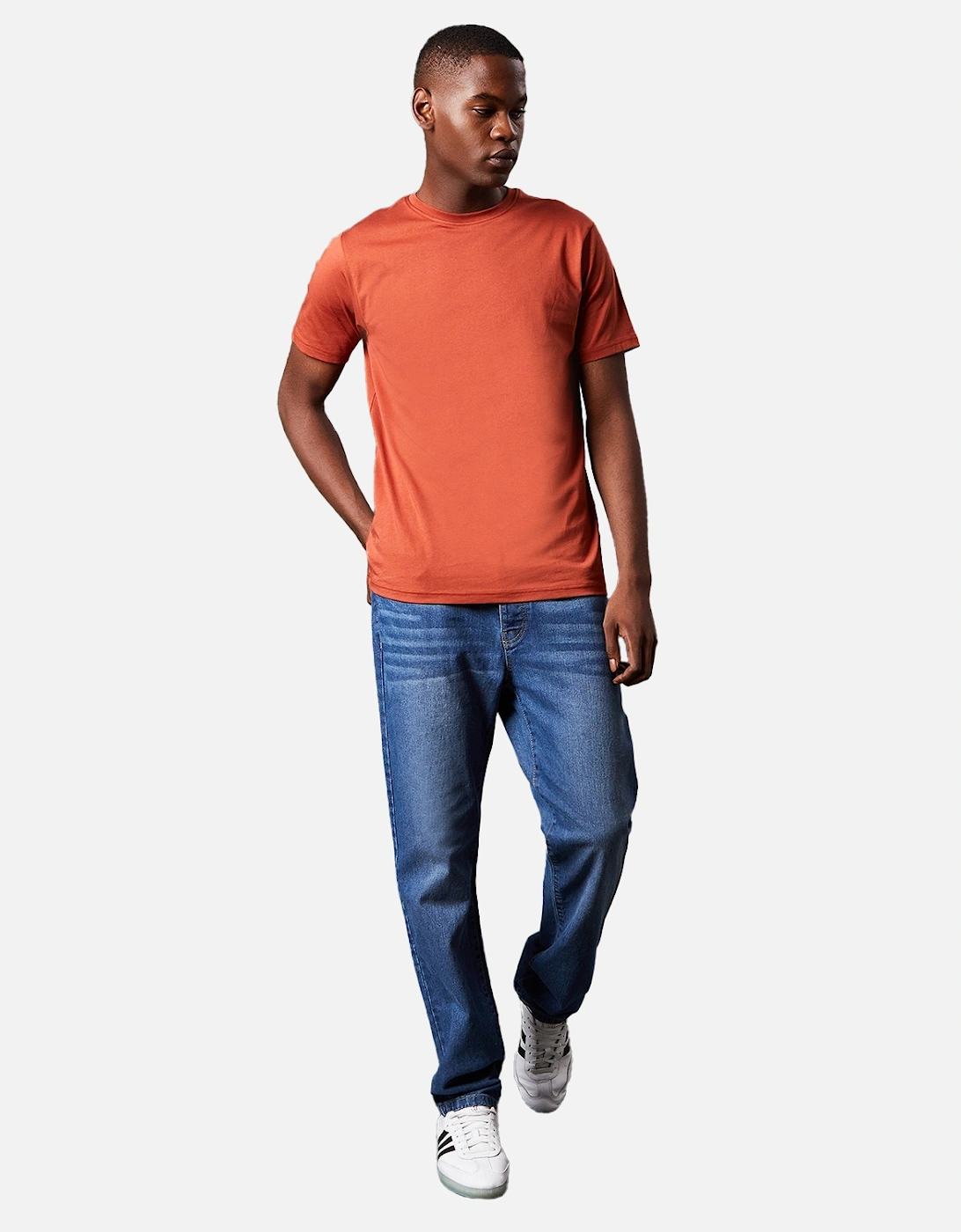 Mens Plain Cotton Crew Neck T-Shirt