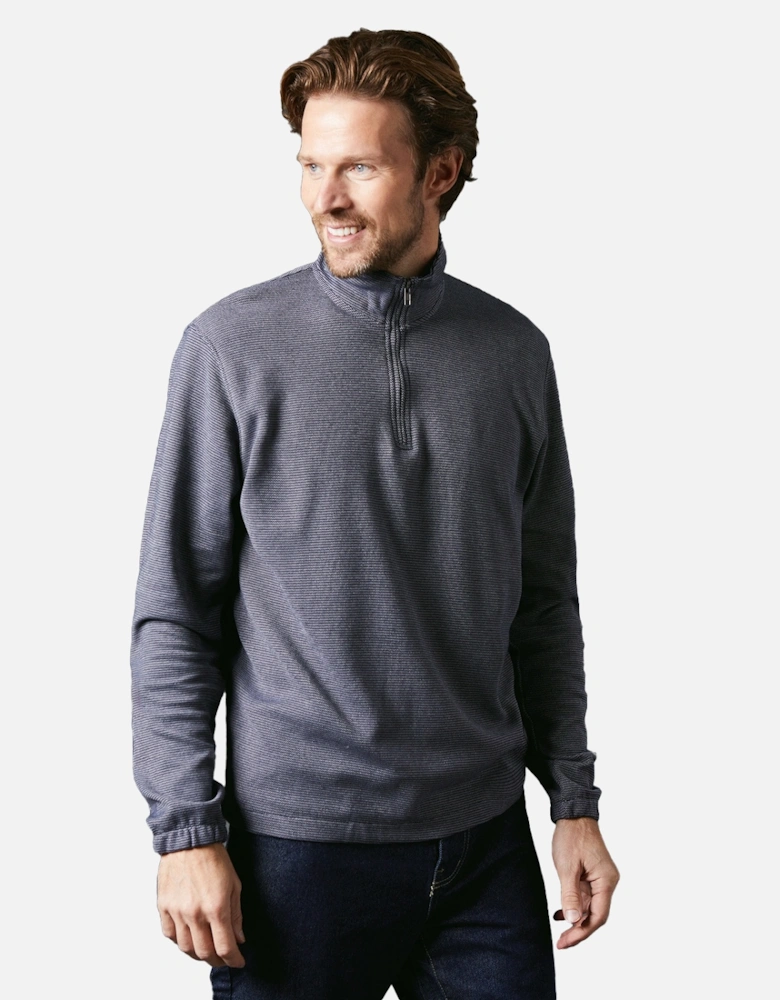 Mens Birdseye Funnel Neck Sweatshirt