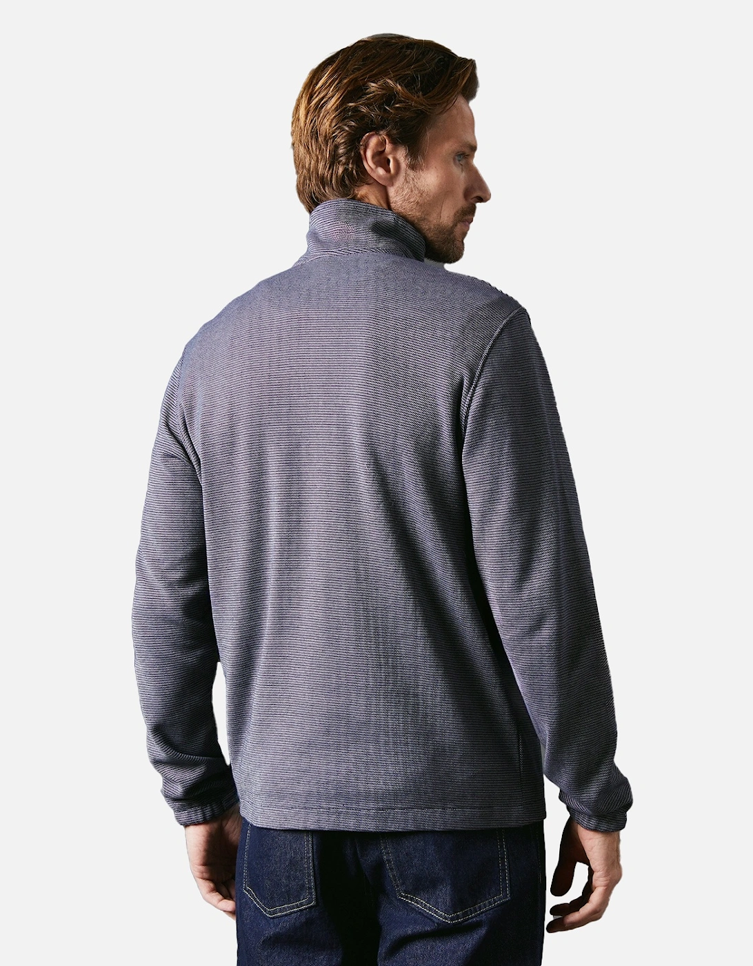 Mens Birdseye Funnel Neck Sweatshirt