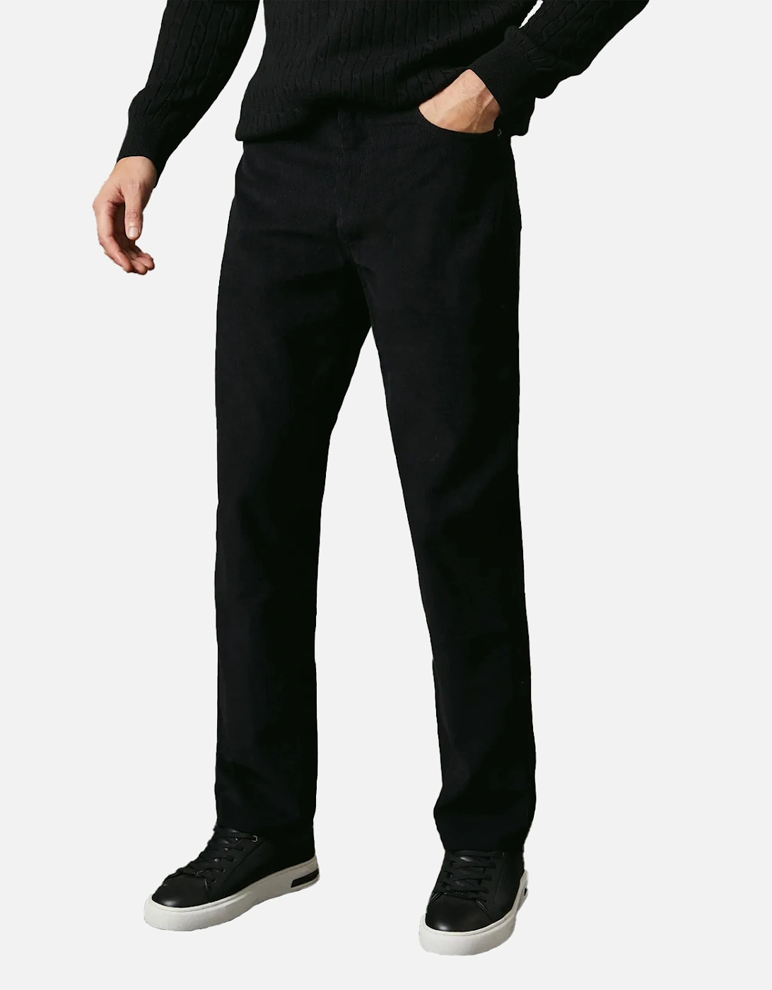 Mens Corduroy 5 Pockets Straight Trousers, 4 of 3