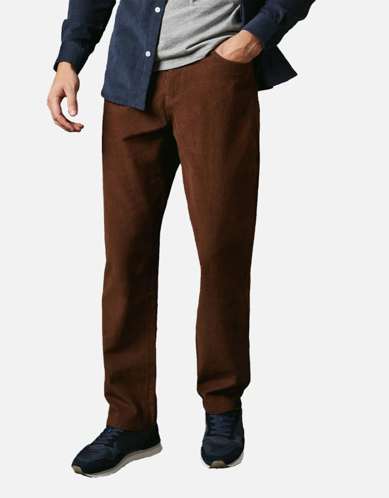 Mens Corduroy 5 Pockets Straight Trousers