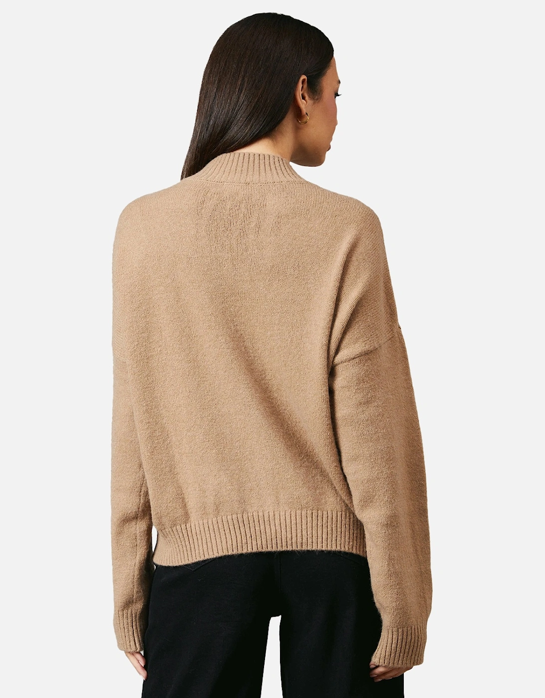 Womens/Ladies High-Neck Jumper