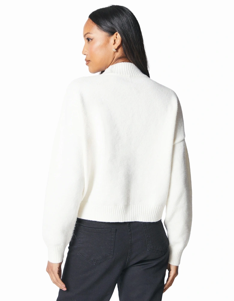 Womens/Ladies High-Neck Jumper
