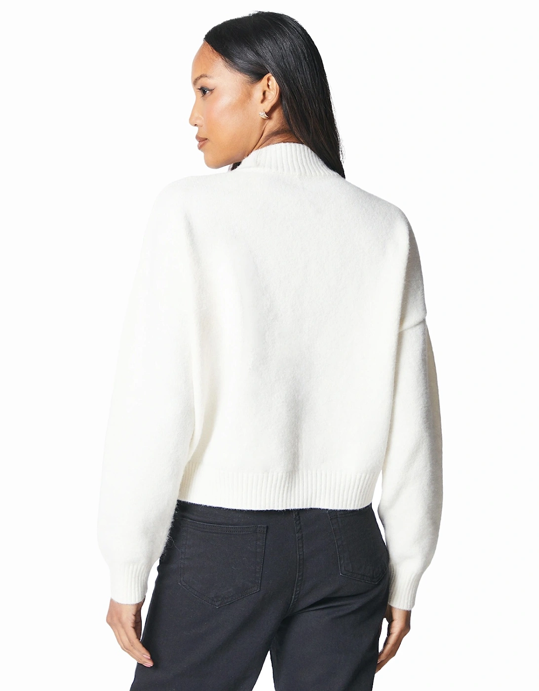 Womens/Ladies High-Neck Jumper