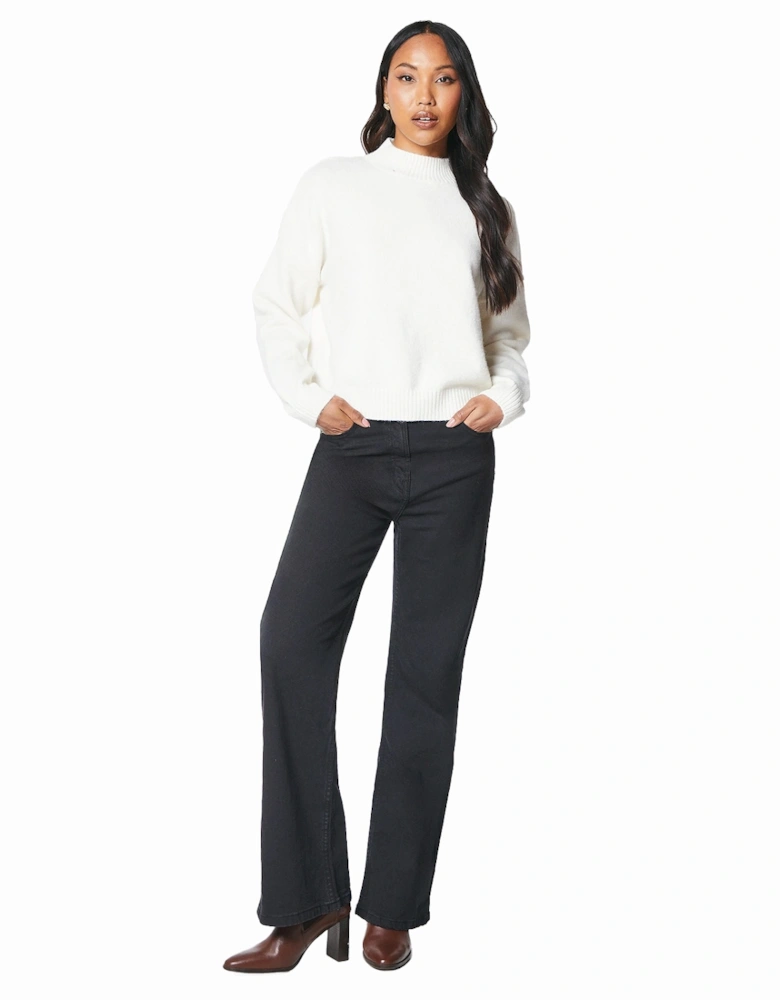 Womens/Ladies High-Neck Jumper